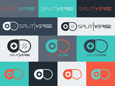 Split Verse Logo anaglyph branding controller cyan gaming logo red virtual reality vr