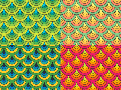 Pattern 001: Scales blue green orange pattern patterns peacock pink scale yellow