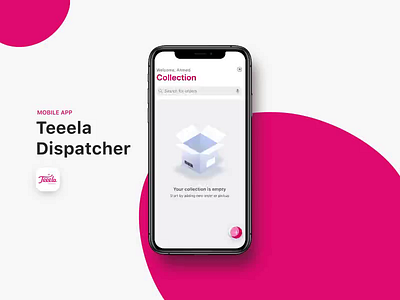 Teeela Dispatcher - Adding Order animation app clean design fluid interface ui