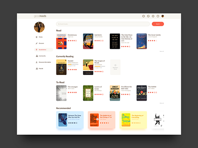 Goodreads Redesign - Daily UI 6