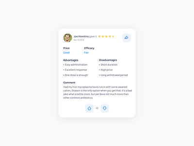 Vetution - Review Card adobexd animals card clean product review service ui ux vet veterinary website