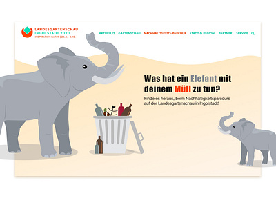 Concept Screendesign for Landesgartenschau Ingolstadt design firstpost illustration landingpage minimal sustainability ui ux web website