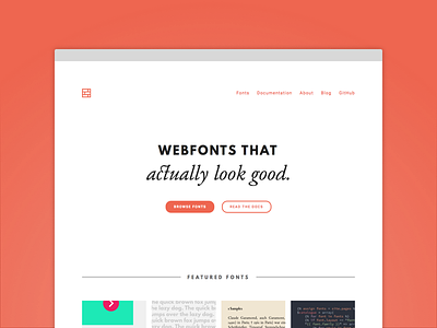 It's real! brick fonts landing page simple site whitespace