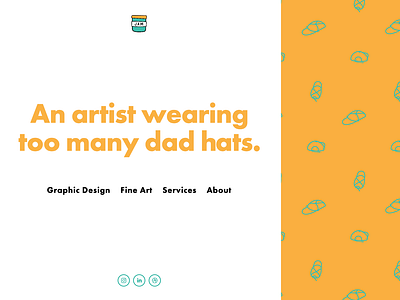 Portfolio Landing Page with Dad Hats