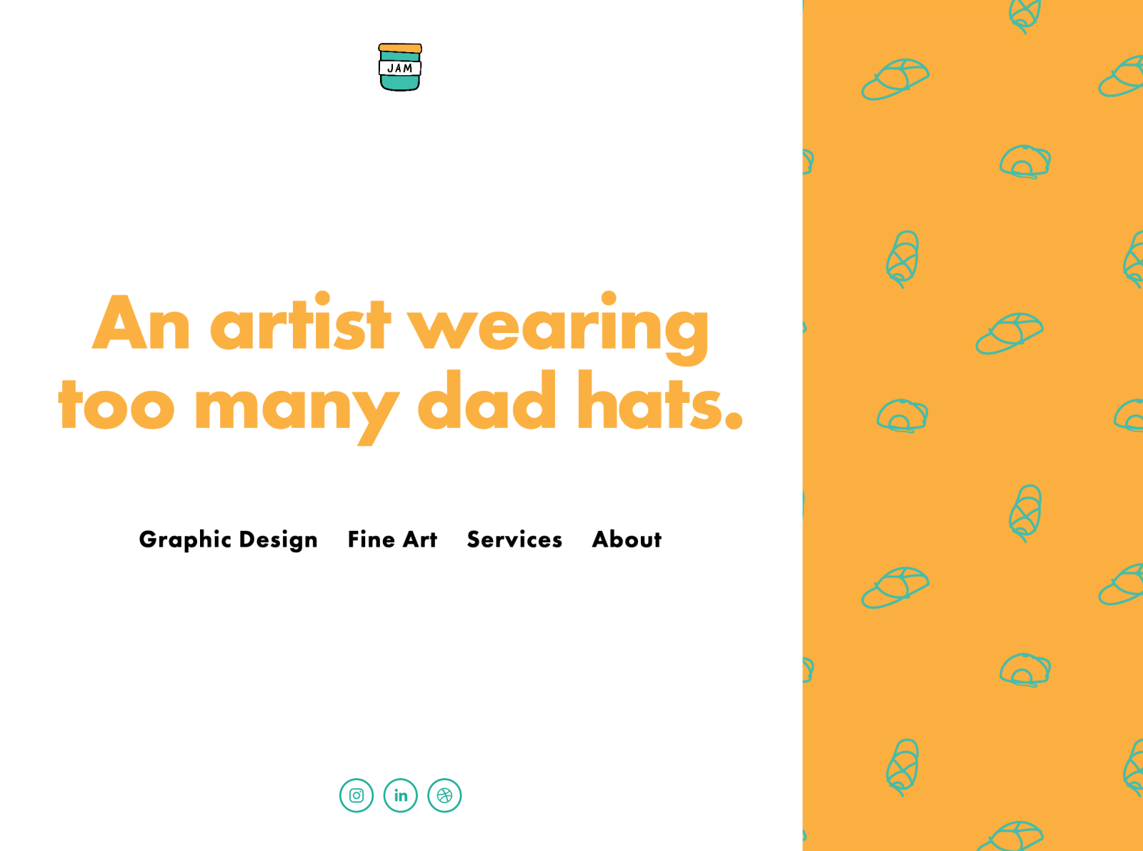 Portfolio Landing Page with Dad Hats by Joshua A. McDevitt on Dribbble