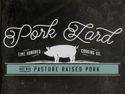 Pork Lard food packaging pork vintage