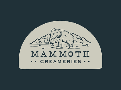 Mammoth Badges animal badge ice cream illustration art director design logo mammoth
