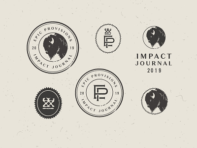 Impact Journal animal badge branding design illustration lettermark logo monogram monogram design monogram logo texture typography vector