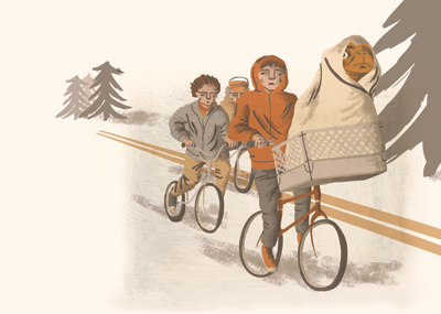 Oh Comely Mag Issue 7 aliens bikes film illustration oh comely magazine e.t.
