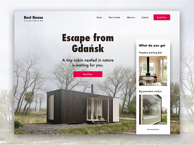 Escape from Gdańsk web design tiny house tinyhouse ui ui design ux ux design web design