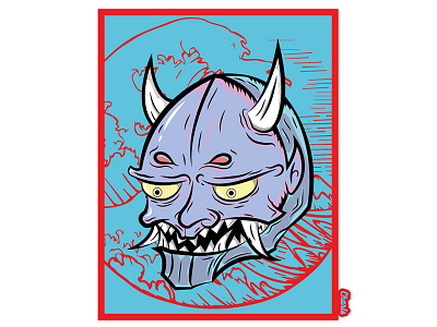 Oni-charls caracter design illustration ilustracion