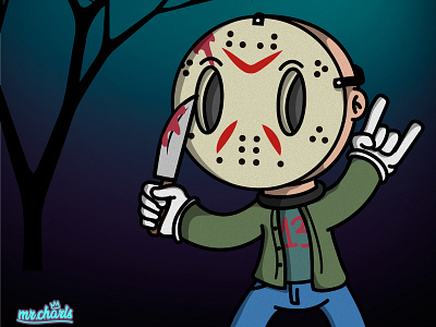 Jason Voorhees caracter design halloween illustration ilustracion jason voorhees vector