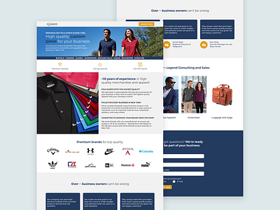 Landing Page Design - Custom Merchandise css3 html5 landing page design web design web development wordpress design
