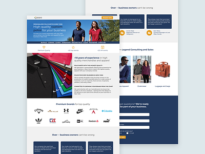 Landing Page Design - Custom Merchandise