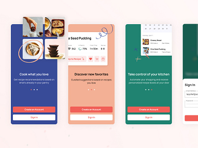 Recipe app FTUX