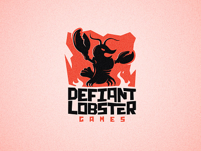 Defiant Lobster animal branding character creative design game gaming illustration illustrator logo mascot photoshop vector