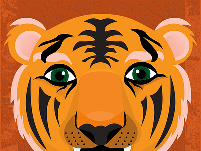 Tiger adobe illustrator character design illustration vector