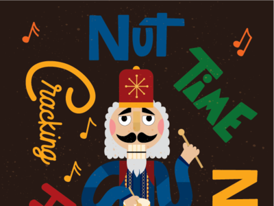 Funky Nutcracker adobe illustrator character hand lettering illustration typography vector