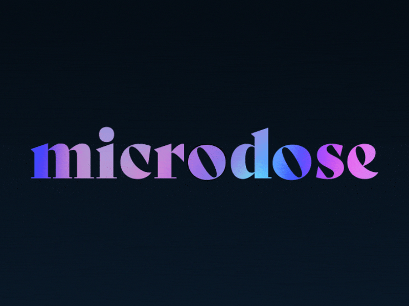 Microdose 2d animation branding colors dark drugs experimental gif illustration logo logoanimation microdose moody rainbow trippy