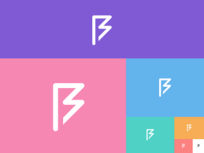 B logo mark testing in different sizes