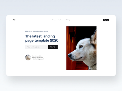 The latest landing page template 2020 clean concept design figma how to how to landing page minimal simple typography ui web web design webdesign website