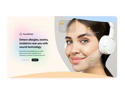 Practise Project Design Trend Kawaii Headphones Website