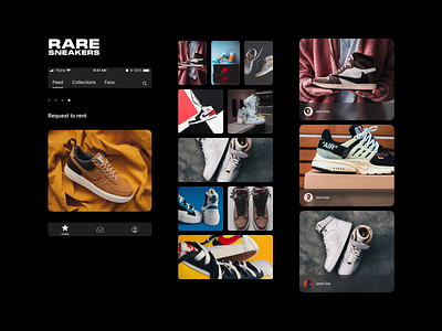 Rare Sneakers App iOS Figma Design clean concept design figma logo minimal simple typography ui