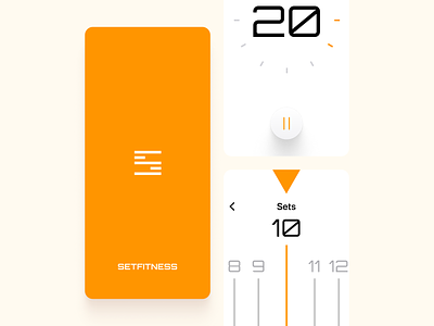 Fitness timer app clean concept design fitness minimal simple typography ui