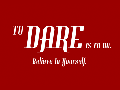 To Dare font face gladifilthefte portfolio red typography