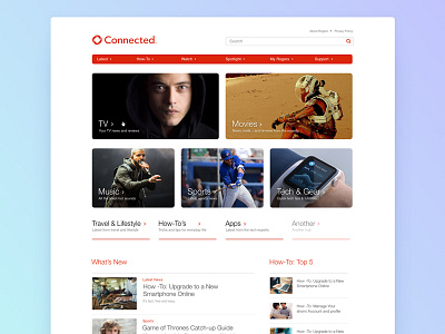 Rogers Connected Portal stream typography ui ux