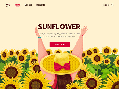 Sunflower illustration 设计