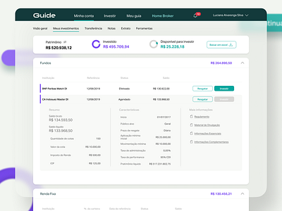 Asset management screen