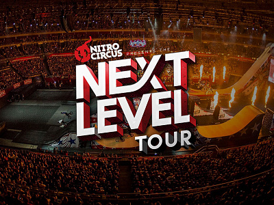 Nitro Circus Next Level Tour Branding action sports branding design typography