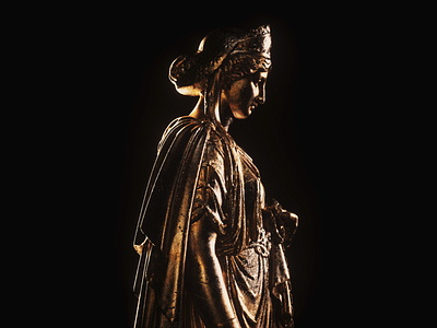 Sculpture Render from Octane Render artwork c4dart cinema 4d cool dark theme design golden holy metal octane render rose gold sculpture style