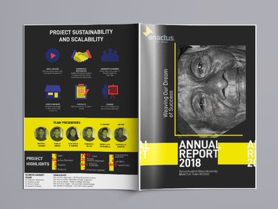 Enactus Team ACCESS Philippines Annual Report 2018 branding design flat illustration type typography vector