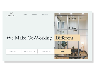 003 Workwell Ladnding 2x 003 coworking daily 100 daily art dailyui dailyui 003 landingpage ui uidesign web