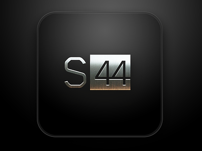 S44 Logo Metal black icon light logo metal photoshop reflection s44 spektrum44