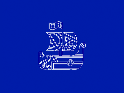 Korfu Odyysee blue branding design iconic identity logo minimal