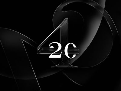Happy Thursday 420 bevel black glossy numbers photoshop reflection thursday typography white