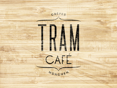 TramCafé bavaria cafè crêpes food handmade logo muenchen munich tram wood