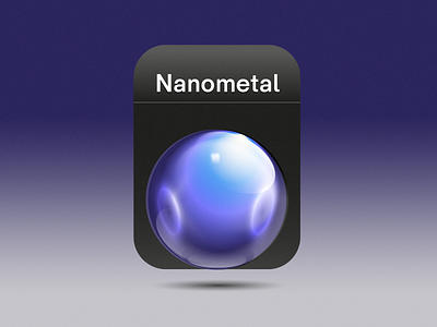 Nanometal 3d icon icons metal nano production