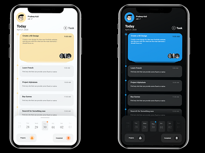 TASK | Multi-theme | 2020 app dark dark mode design google task multicolor task task list task management task manager tasks todo app todolist ui