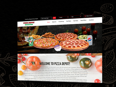 www.pizzadepot.ca design food and drink illustration website design
