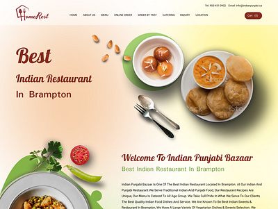 Food & restaurant Website mockup design ui