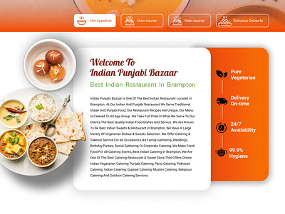 Food & Restaurant Website Mockup ui web design