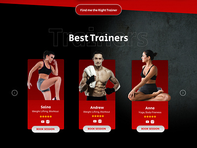 Fitness Trainer Web App design illustration ui ux
