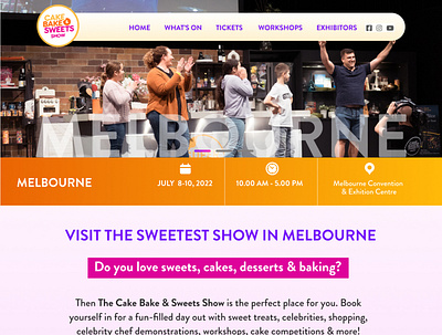 Cake Bake & Sweets Show branding design ui