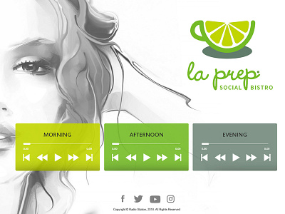 La Prep - Landing page branding design landing page music radio station