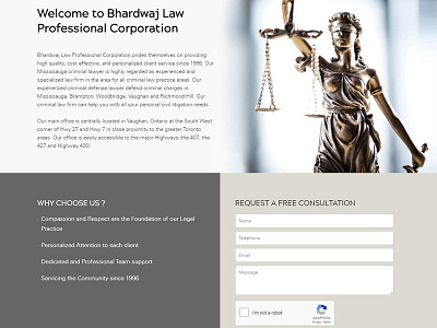 Website - Bhardwaj Criminal Law Firm design law legal ui