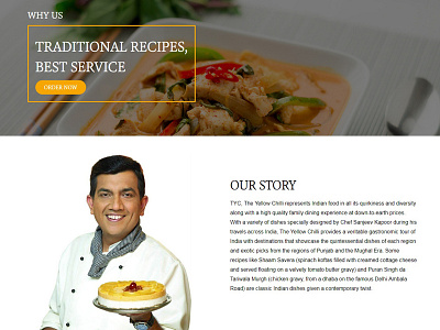 TYC - The Yellow Chilli by Sanjeev Kapoor branding design food restaurant ui